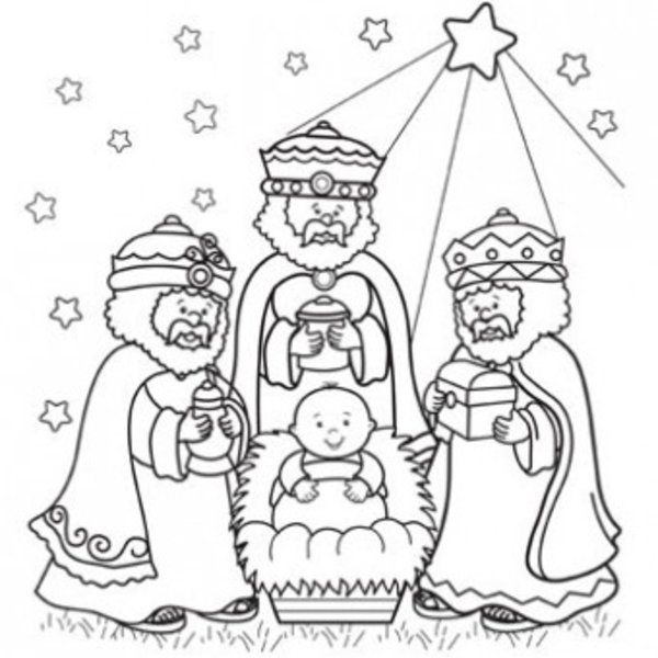Three-Wise-Men-Coloring-Page.jpg (600×600) | Nativity coloring pages,  Christmas coloring pages, Bible coloring pages