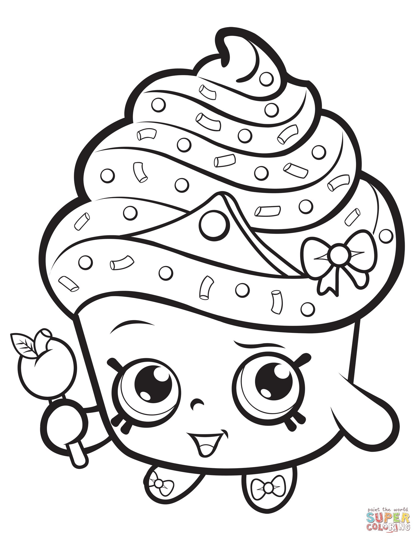 Cupcake Queen Shopkin coloring page | Free Printable Coloring Pages