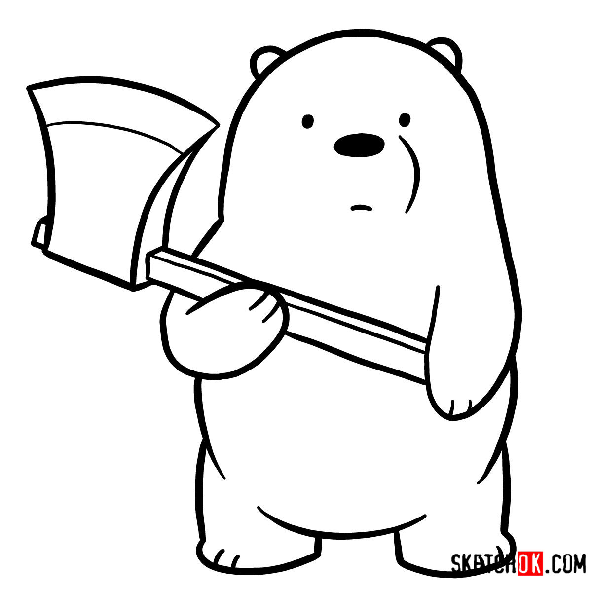 We Bare Bears Ice Bear Drawing