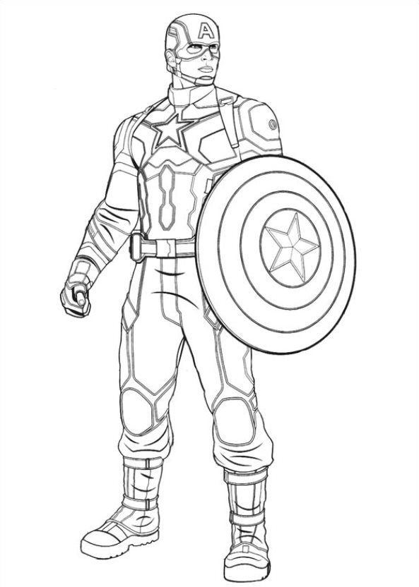 Coloring Page Of Captain America Civil War - Coloring Nation