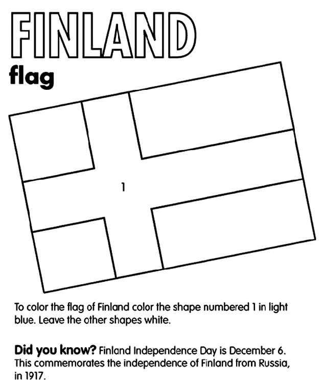 Finland Flag Coloring Page | crayola.com