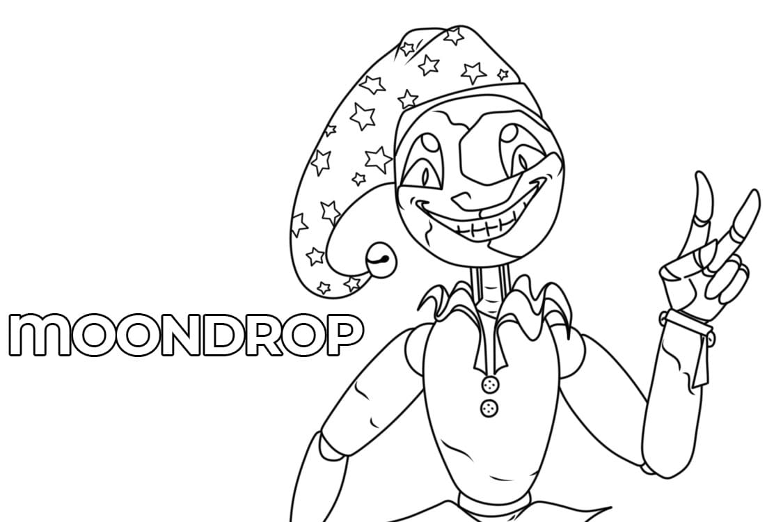 Funny Moondrop FNAF Coloring Page ...