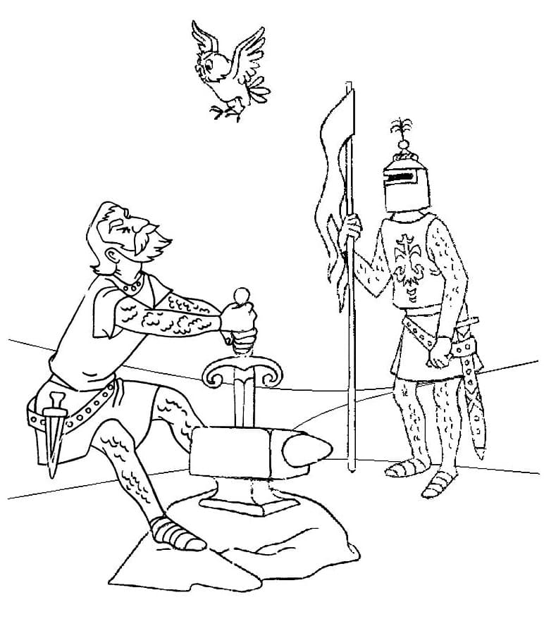 Sword in the Stone Coloring Page ...