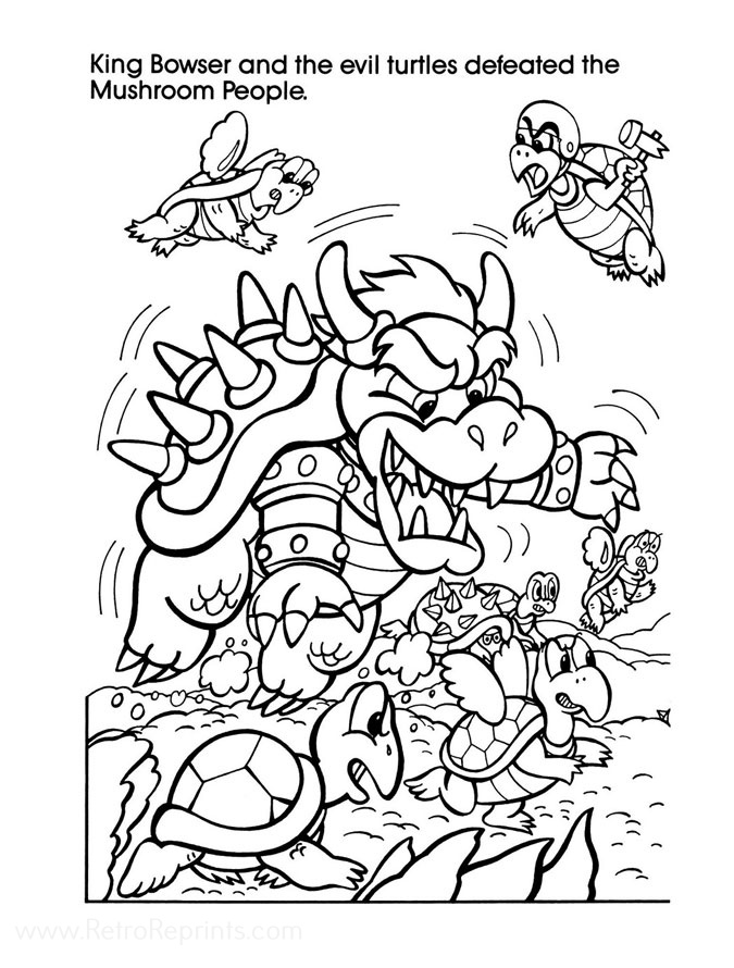 Super Mario Bros. Coloring Pages | Coloring Books at Retro Reprints - The  world's largest coloring book archive!