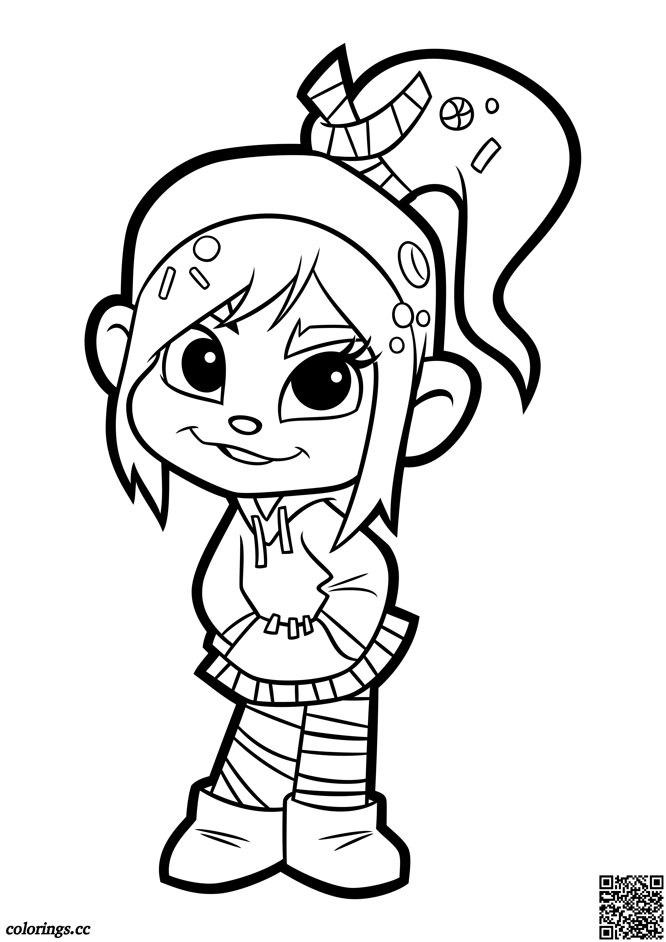 Vanellope von Schweetz coloring pages, Ralph coloring pages - Colorings.cc