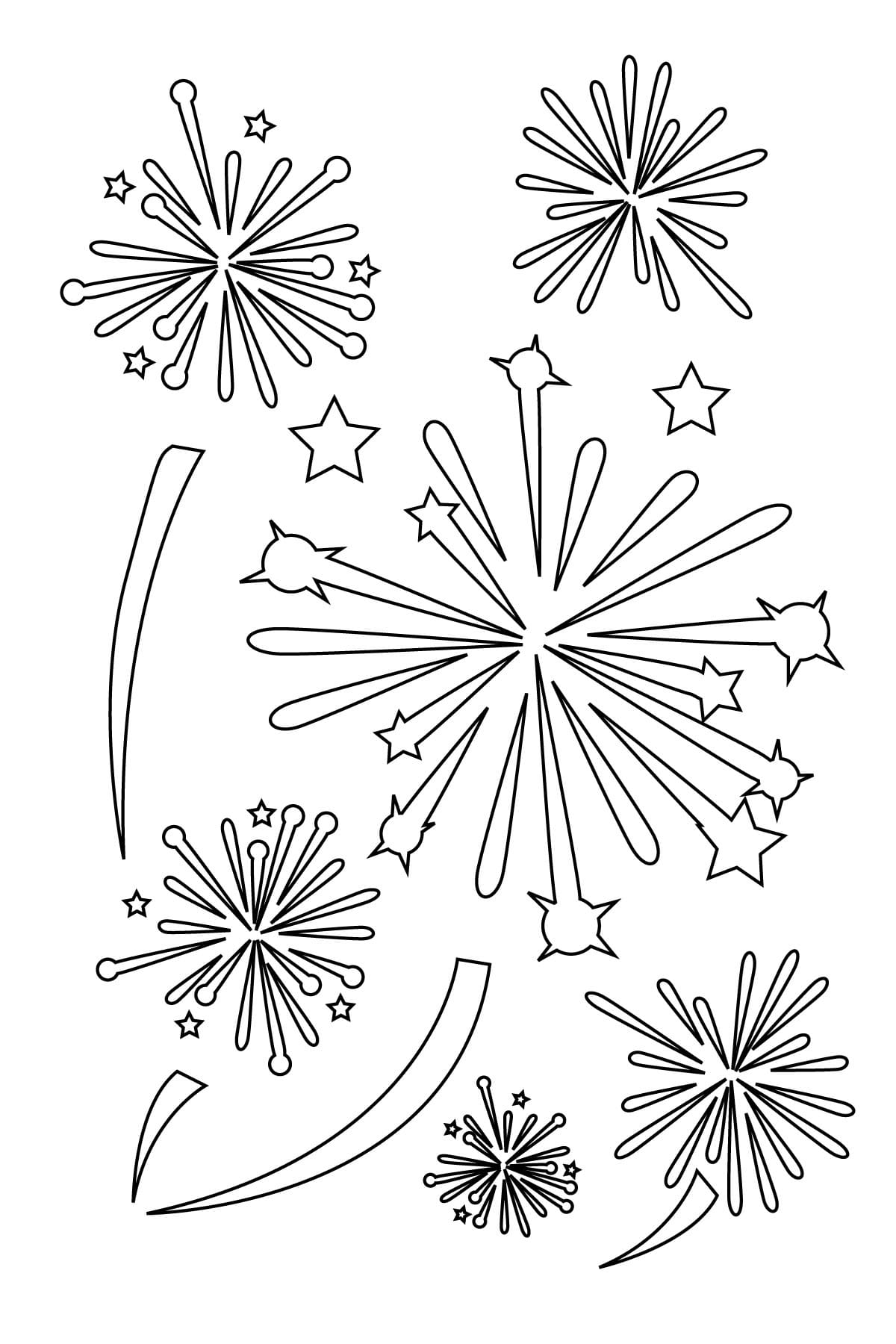 Fireworks Coloring Pages