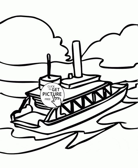Nice Small Ship coloring page for kids, transportation coloring pages  printables free - Wuppsy.com | Coloring pages, Coloring pages for kids,  Printables free kids