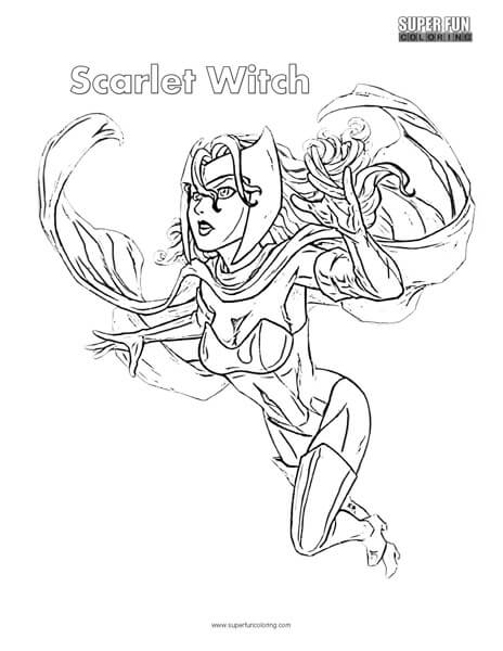Scarlet Witch Coloring Page - Super Fun ...superfuncoloring.com