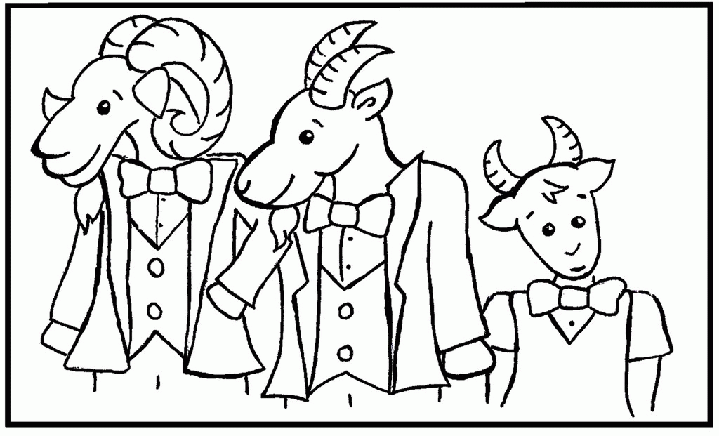 Awareness Three Billy Goats Gruff Coloring Page Az Coloring Pages ...