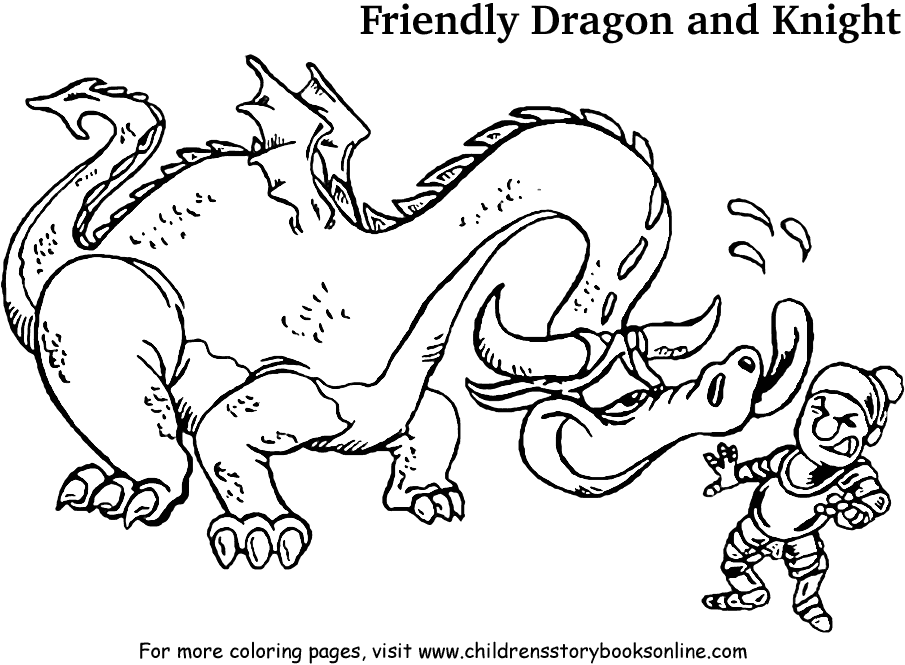 Coloring Pages Knights And Dragons - Coloring Nation