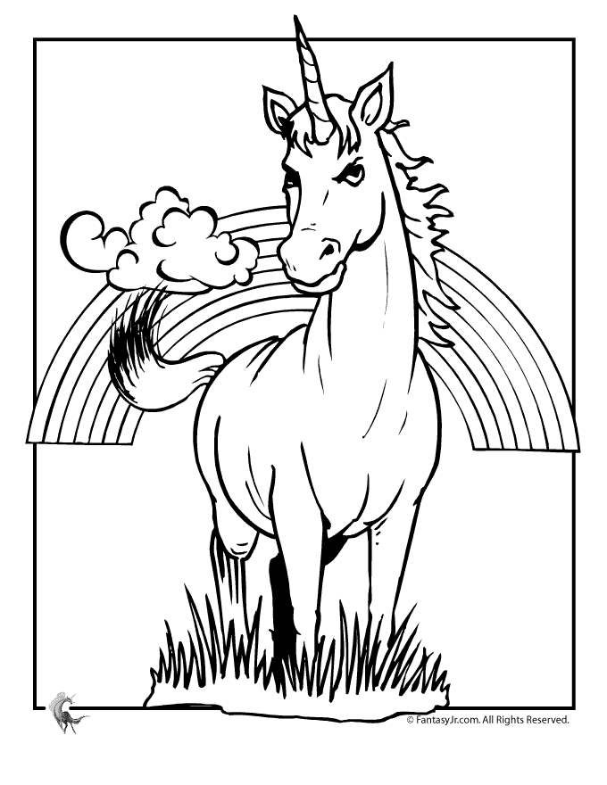 12 Pics of Unicorn With Rainbow Coloring Page - Rainbow Unicorn ...