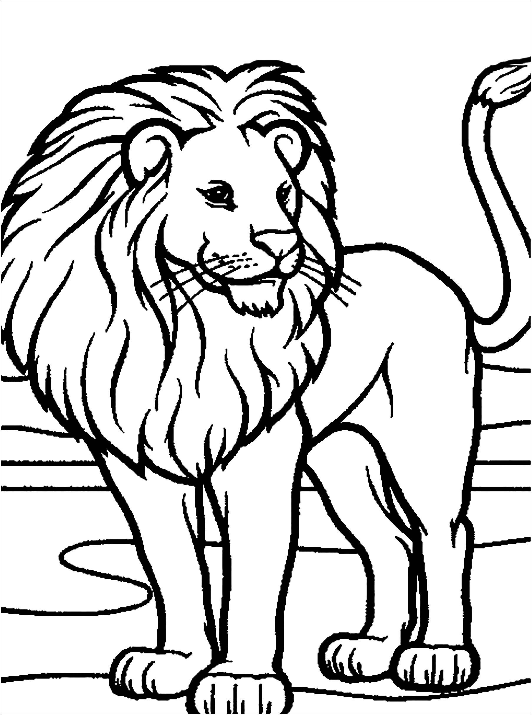 Lion - Lion Kids Coloring Pages