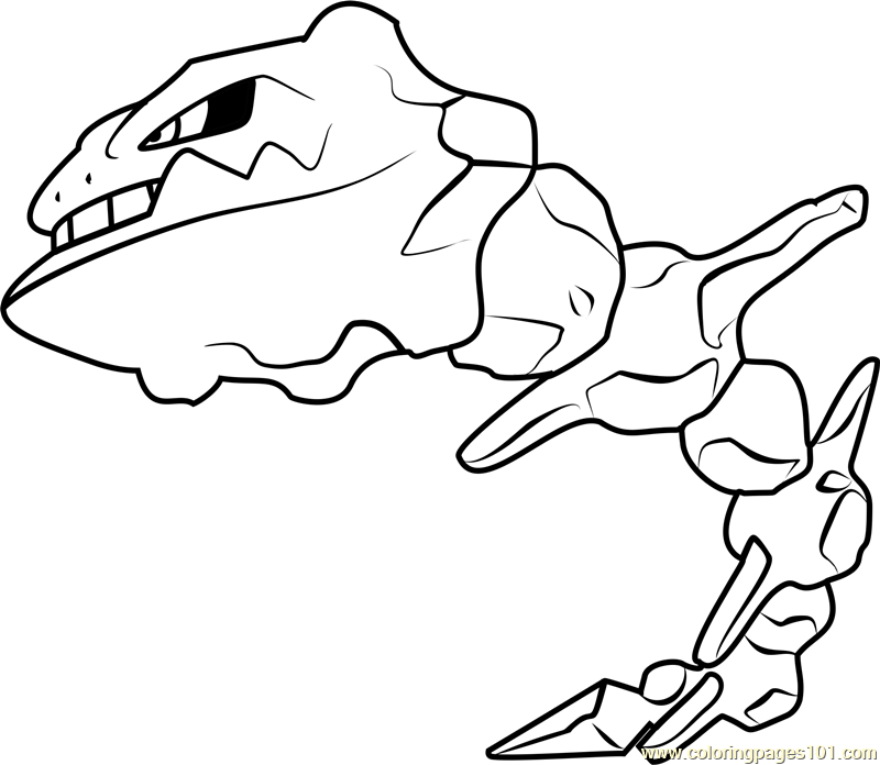Steelix Pokemon Coloring Page for Kids - Free Pokemon Printable Coloring  Pages Online for Kids - ColoringPages101.com | Coloring Pages for Kids