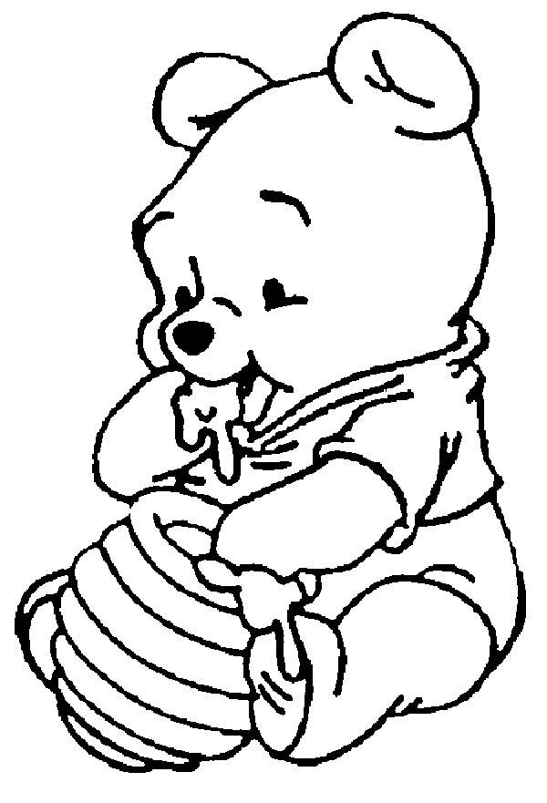 winnie the pooh clipart black and white - Clip Art Library