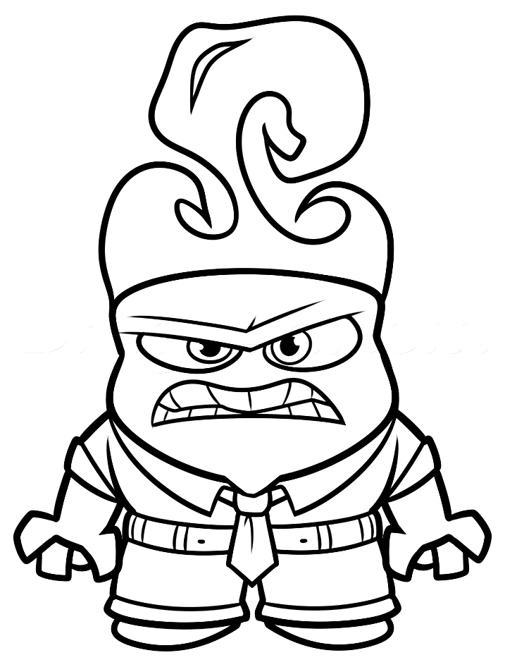 Vice versa : Anger - Inside Out Kids Coloring Pages