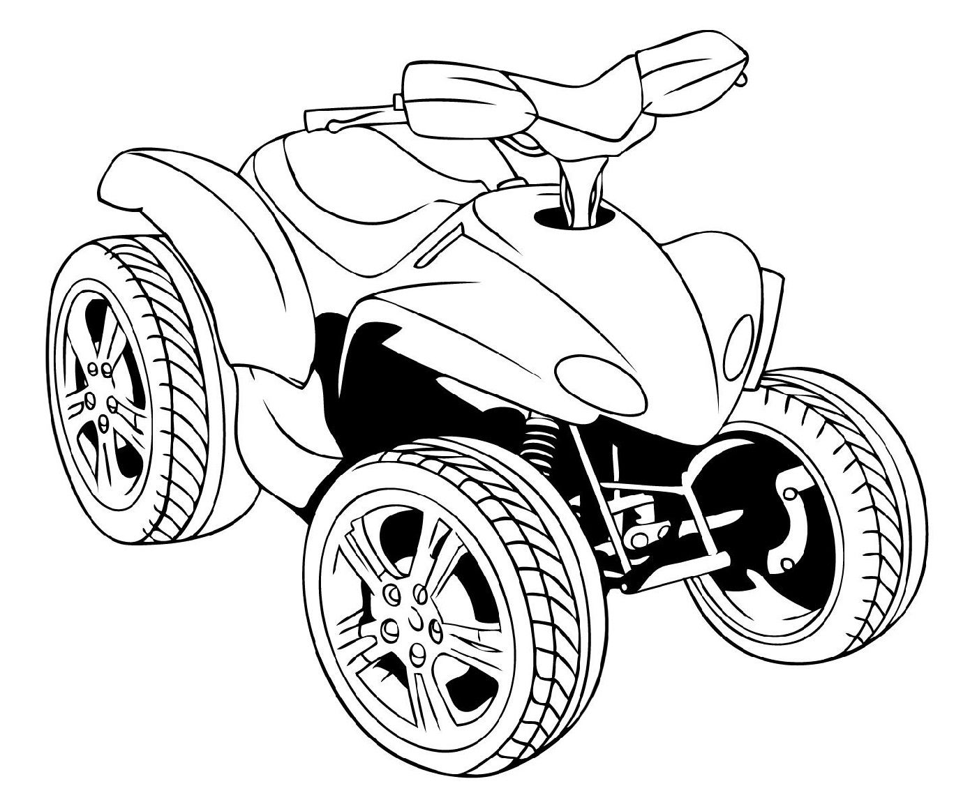 Four Wheeler Coloring Pages | K5 Worksheets | Coloring pages, Halloween coloring  pages, Truck coloring pages