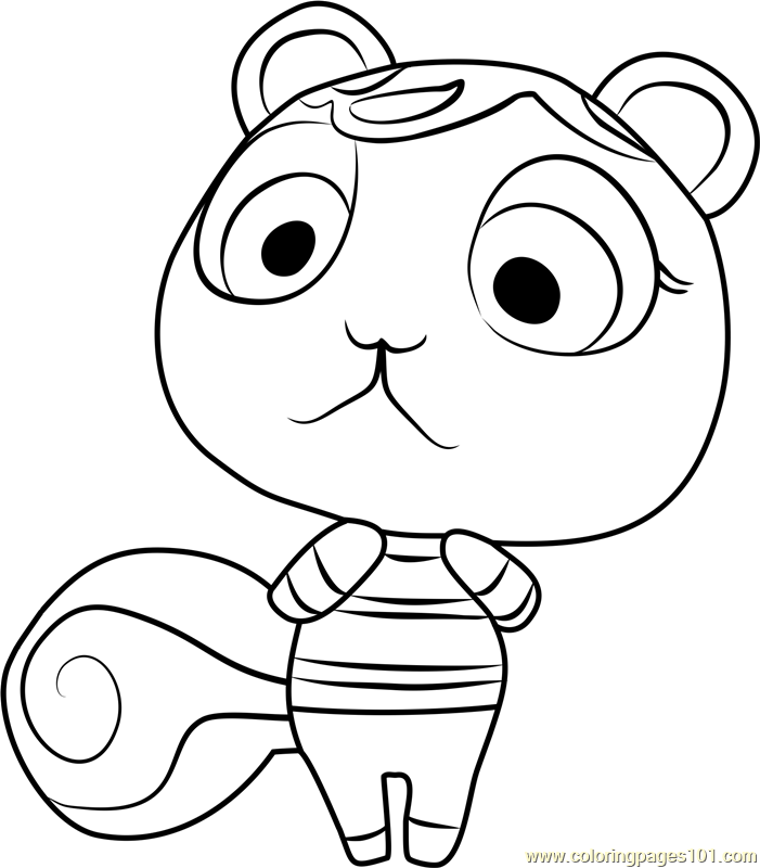 Caroline Animal Crossing Coloring Page for Kids - Free Animal Crossing  Printable Coloring Pages Online for Kids - ColoringPages101.com | Coloring  Pages for Kids