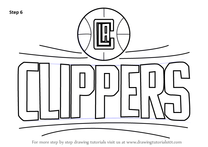 Learn How to Draw Los Angeles Clippers Logo (NBA) Step by Step : Drawing  Tutorials