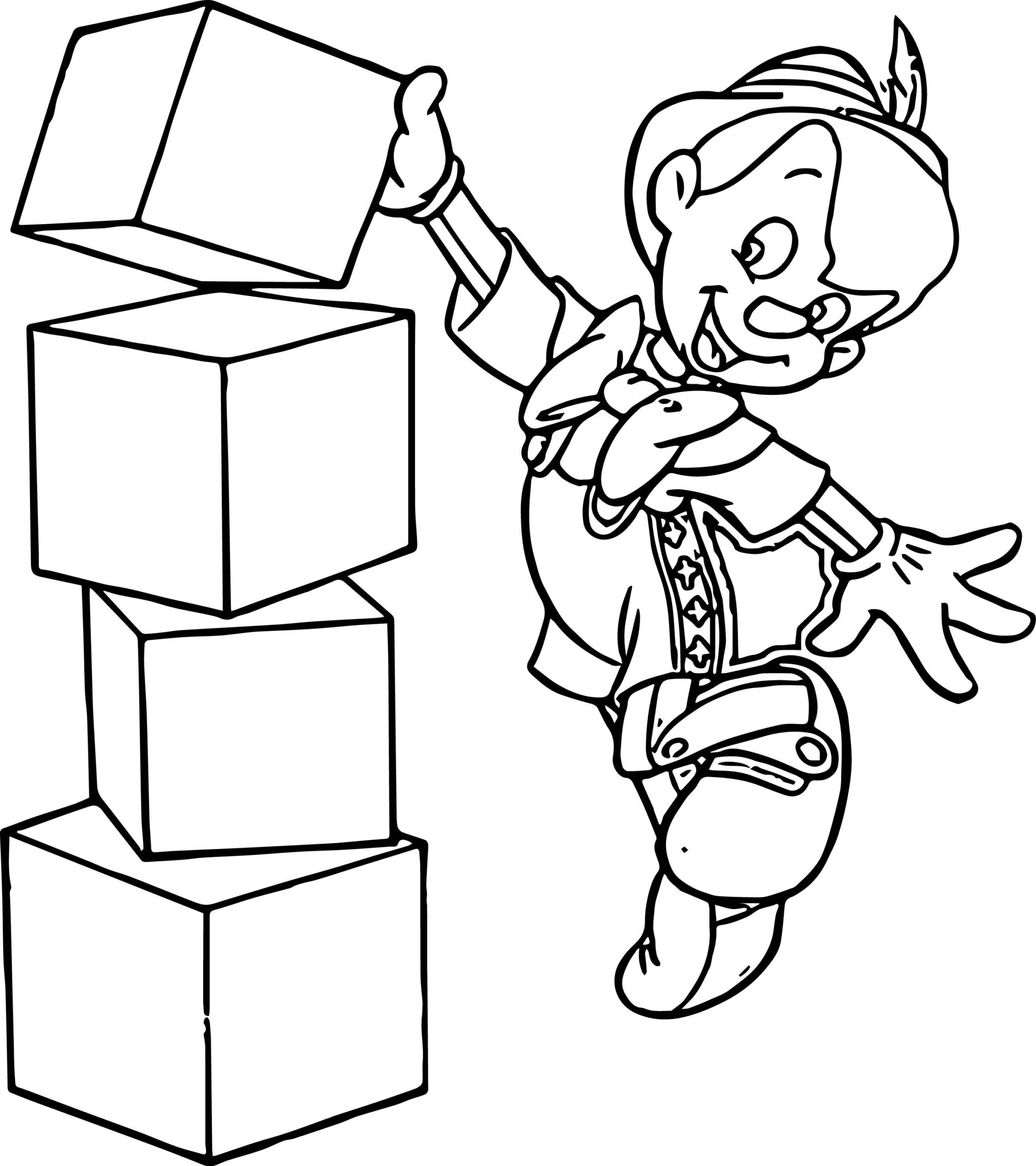 Coloring Pages : Pinocchio Doing Blocks Coloring Koala Pictures To ...