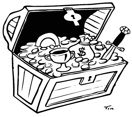 Treasure Chest Coloring Page | Pirate coloring pages, Coloring pages,  Printable coloring pages