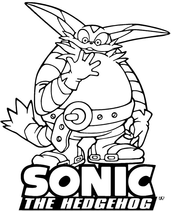 Big Cat coloring sheet from Sonic movie - Topcoloringpages.net