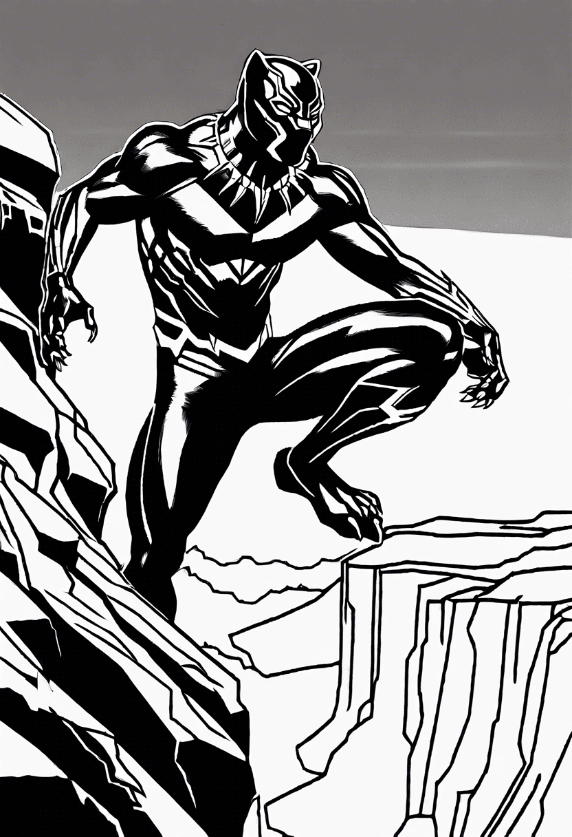 4 Black Panther Coloring Pages ...