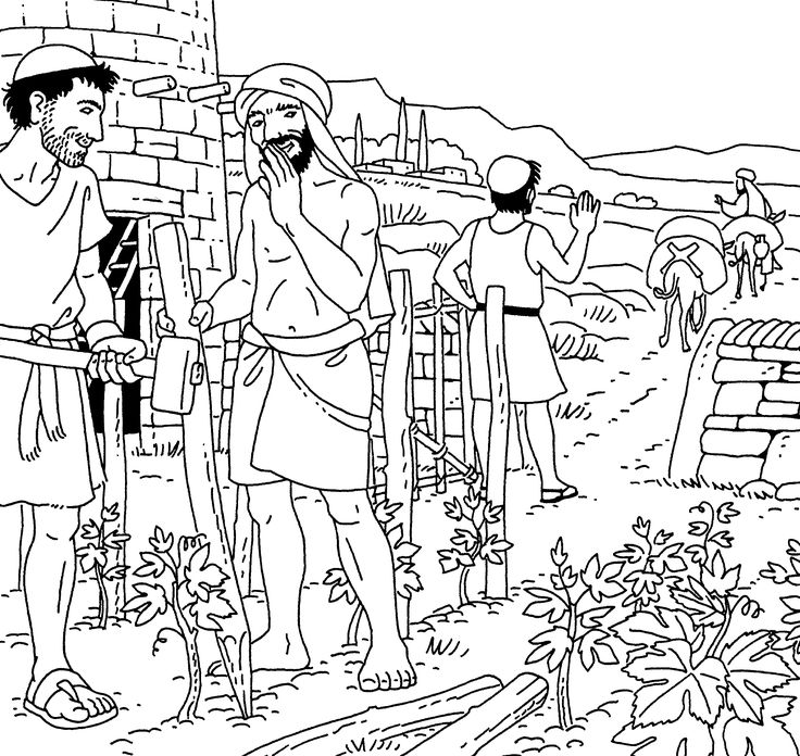 wijngaard | Bible coloring pages ...