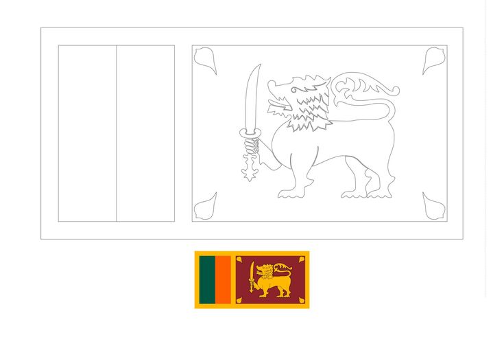 Sri lanka flag, Flag coloring pages ...