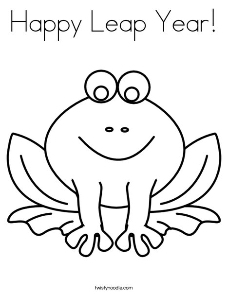 Happy Leap Year Coloring Page - Twisty ...