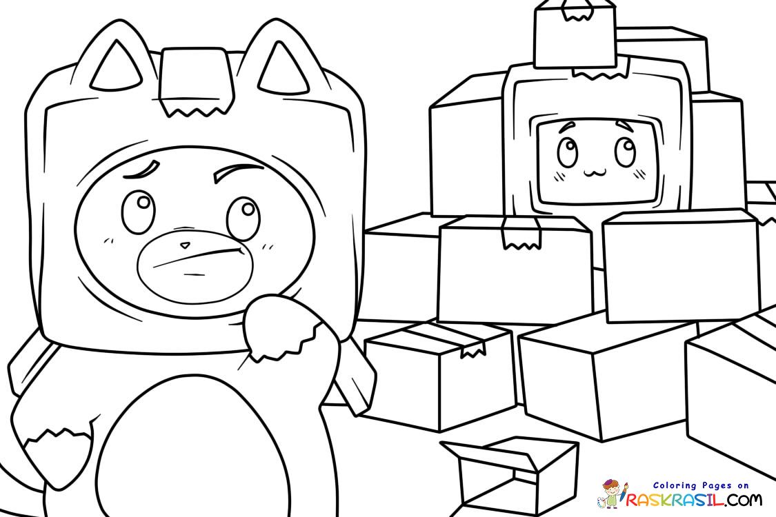 LankyBox Coloring Pages | Detailed ...