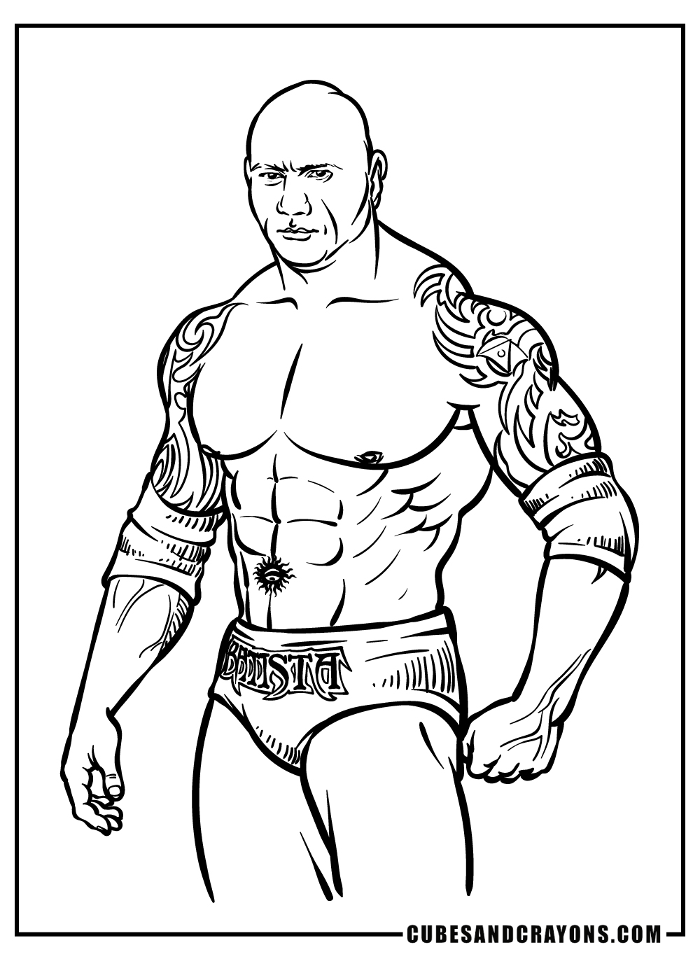 Printable WWE Coloring Page (Updated 2022) - Coloring Nation
