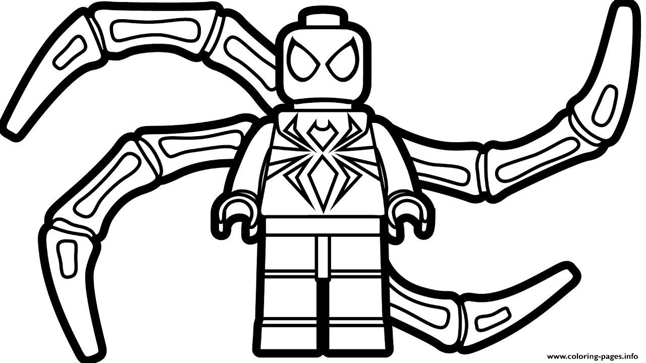 Lego Spiderman Cartoon Coloring Pages Printable