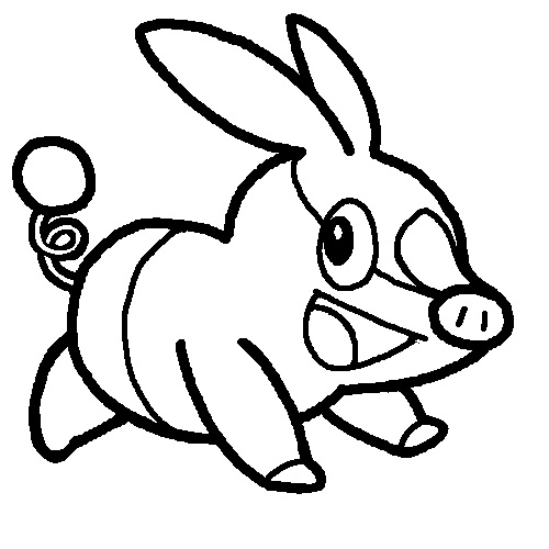 Coloring pages pokemon tepig pixel
