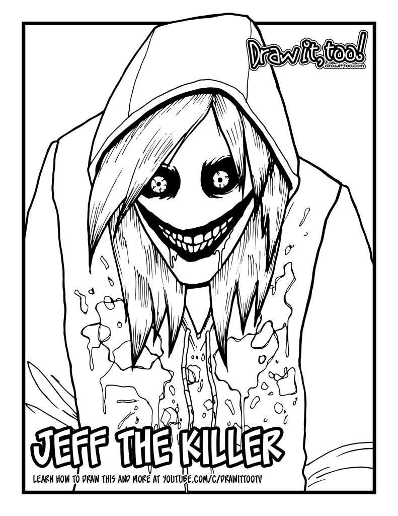How to Draw JEFF THE KILLER (Creepypasta) Drawing Tutorial | Draw it, Too!