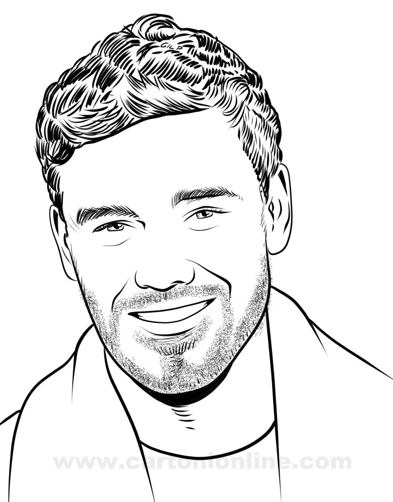 Liam Payne from One Direction coloring page