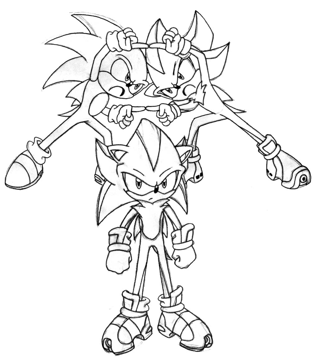 3 Sonic - Sonic Kids Coloring Pages