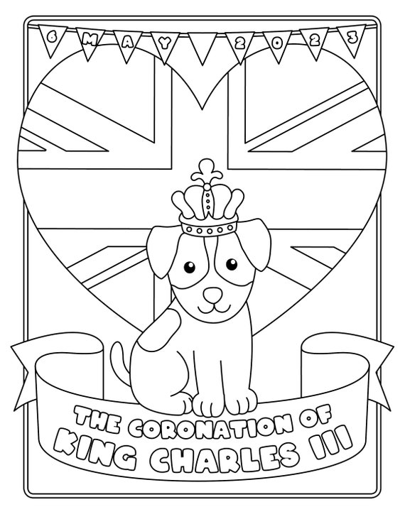 King Charles Coronation Coloring Pages Royal Celebration - Etsy