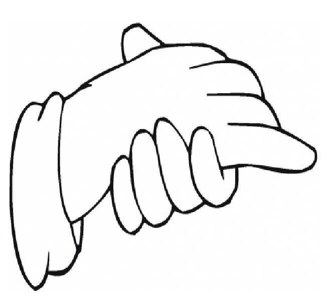 Human Hand Coloring Page - Get Coloring Pages