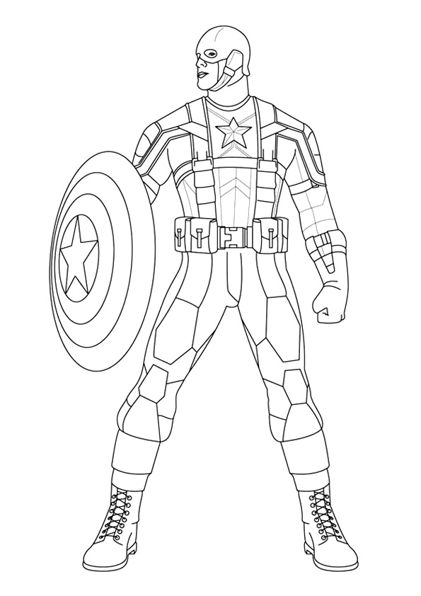 Captain America Coloring Pages - Free Printable Coloring Pages for Kids