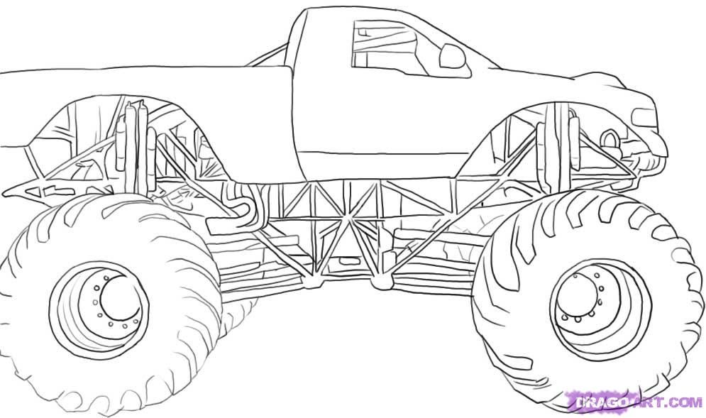 Print Monster Truck Printable Coloring Pages - Toyolaenergy.com