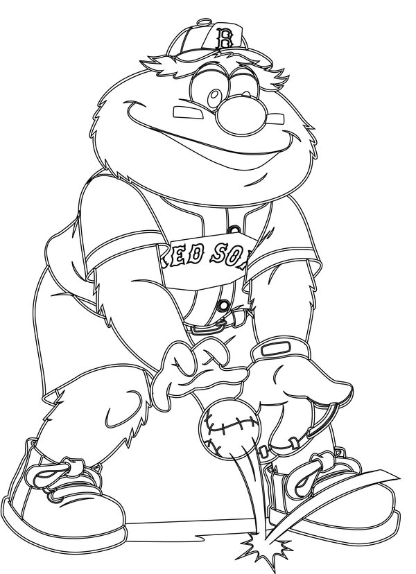 Red Sox Coloring Page