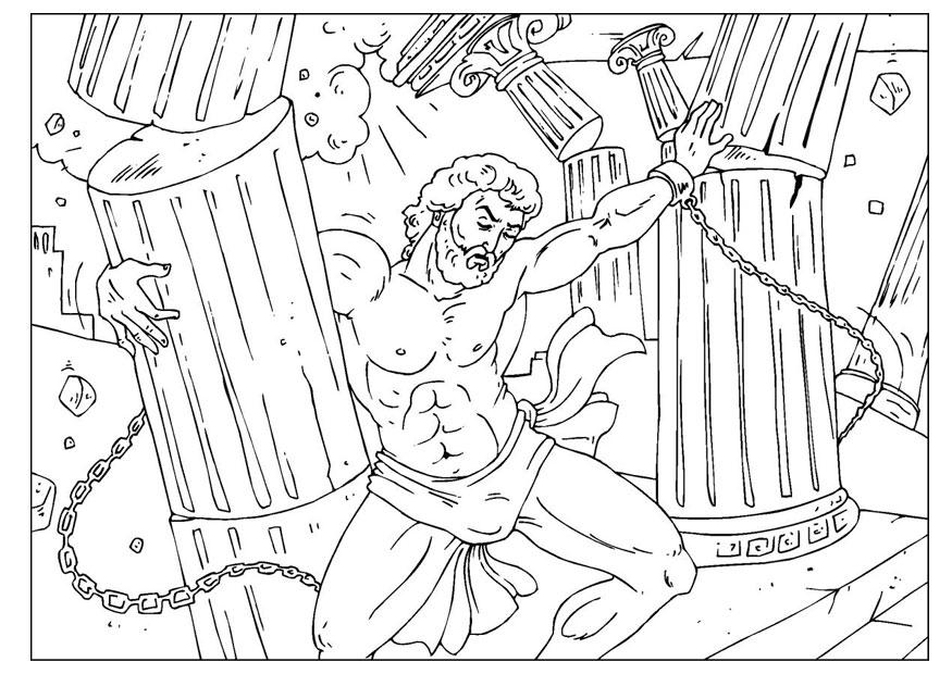 Coloring page Samson - img 25962.