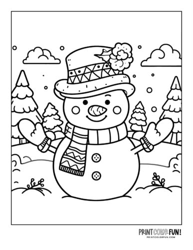 47 cool snowman coloring pages, plus ...
