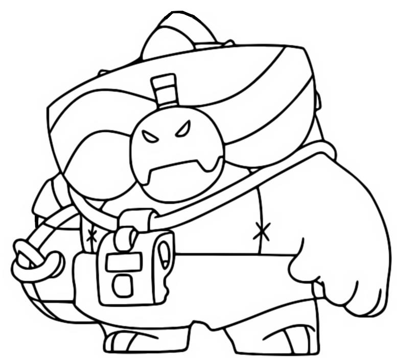 Coloring page Brawl Stars Jurassic ...