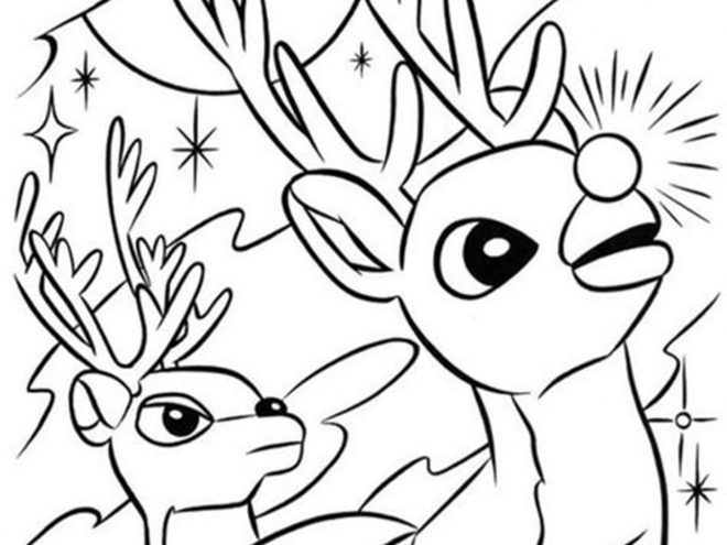 Rudolph The Red Nosed Reindeer Coloring Pages - Tulamama