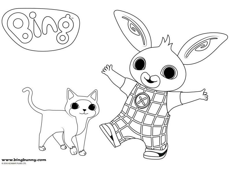 Bing Bunny Coloring Pages - Coloring Nation