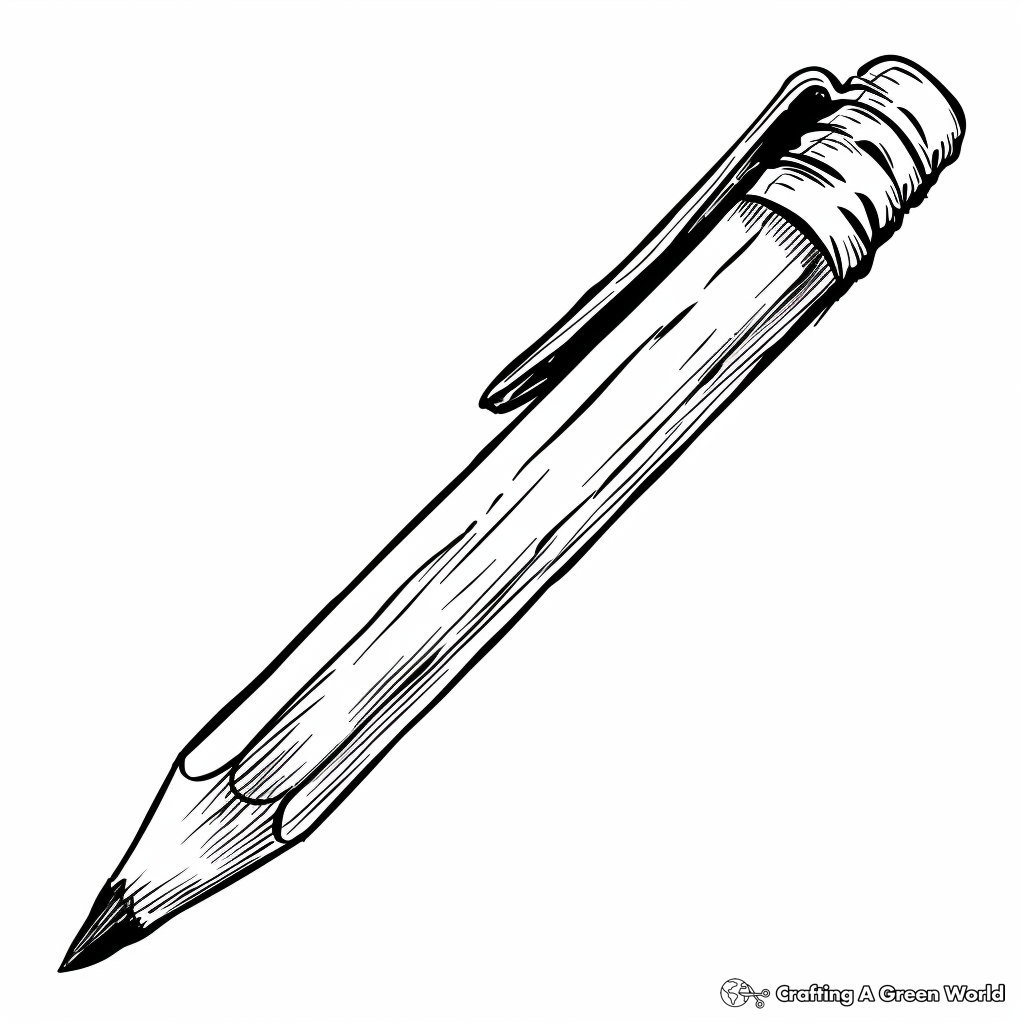 Pencil Coloring Pages - Free & Printable!