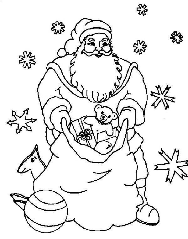 Coloring page : Hotte pere noel - Coloring.me