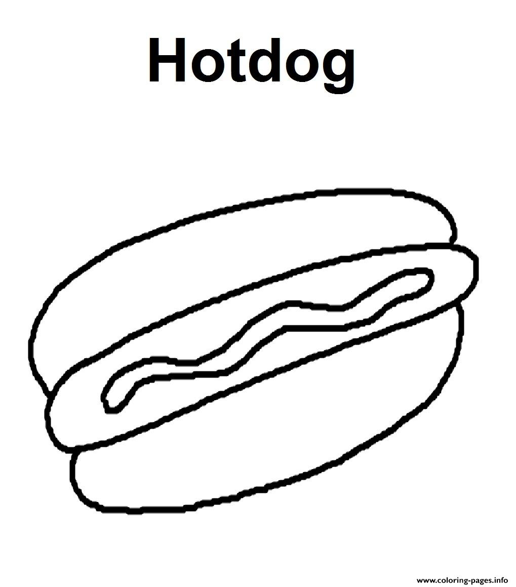 Hotdog S Of Food For Kidsaff9 Coloring Pages Printable