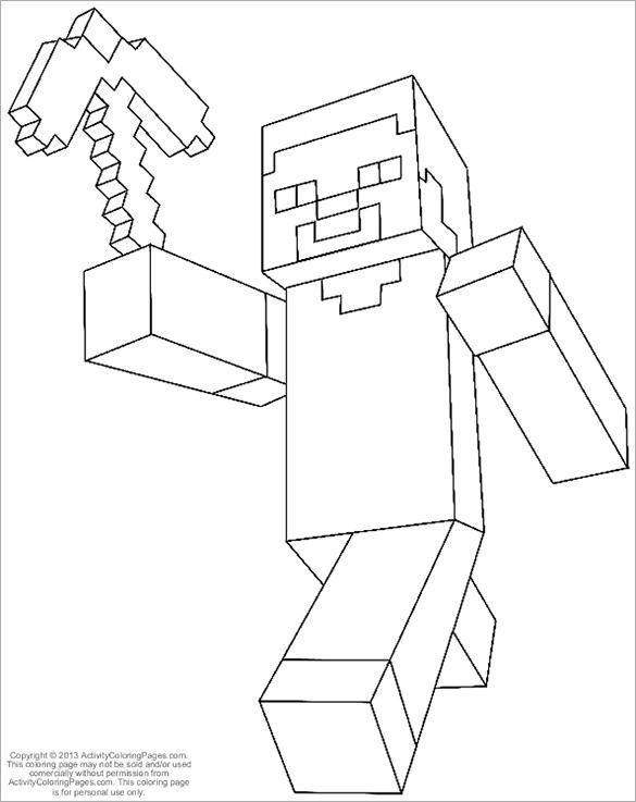 16+ Minecraft Coloring Pages - PDF, PSD, PNG